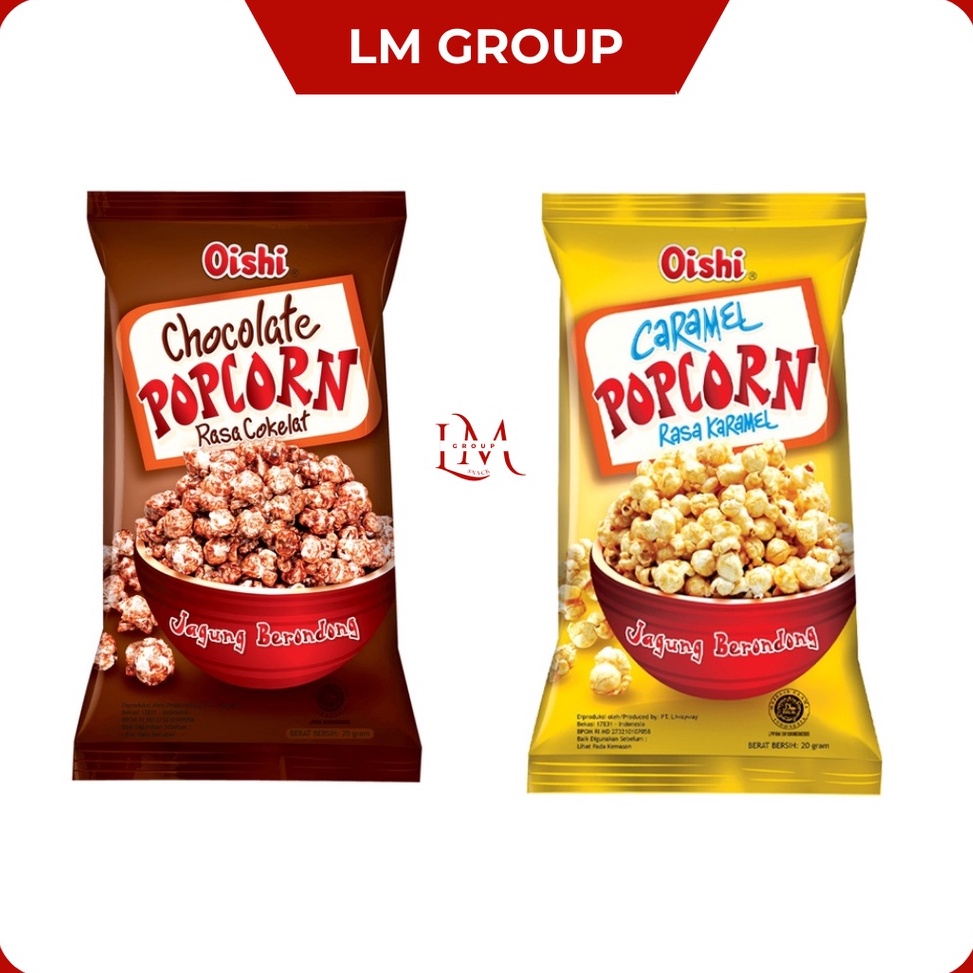

Terk1n1 Popcorn Caramel/Cokelat/Keju Oishi 1 Renceng Isi 10 pcs @20gr Cuci_Gudang