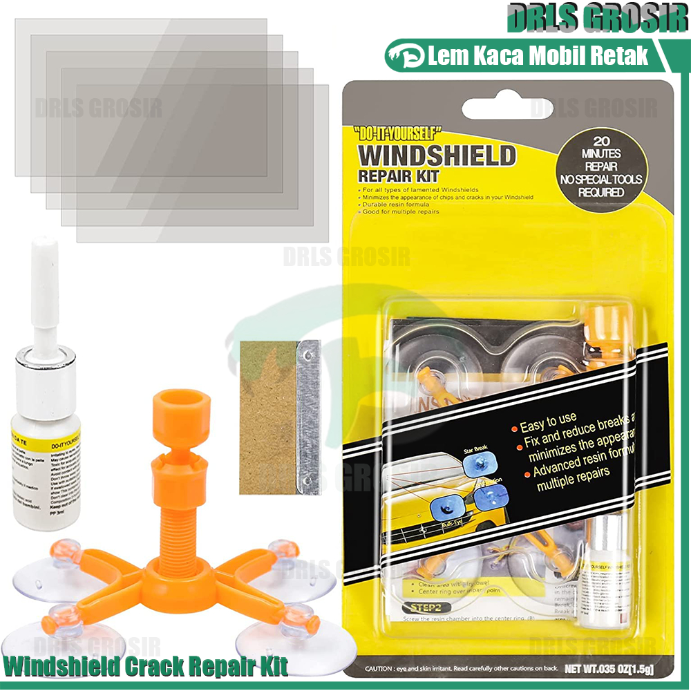 Lem Kaca Mobil Retak Pecah Memperbaiki Kaca Retak dan Penambal Kaca Pecah Auto Glass Repair Kit, Car