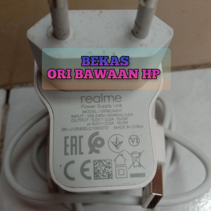 CHARGER REALME C15 ORI BAWAAN HP MIKRO USB