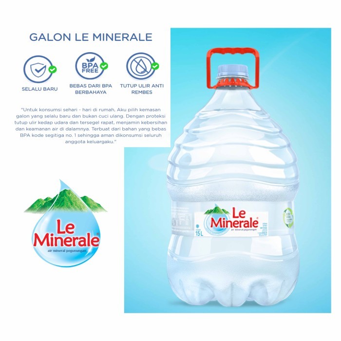 

Le Mineral Galon 15 Liter