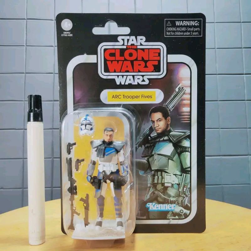 mainan action figureClone trooper arc trooper fivesoriginal kennertinggi 3.75inch detail bagus

CWet