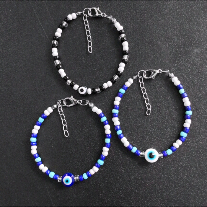 Lagi viral.. Gelang manik Eye evil / gelang persahabatan /gelang couple/gelang pacar/gelang korea/ge