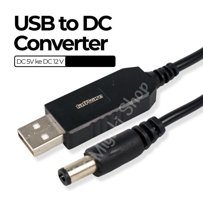 converter adapter DC 5V to DC 12V 0,12A (kabel usb colokan adapter)