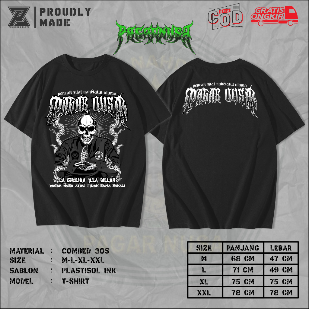 Kaos Pagar Nusa Tengkorak - Kaos Pagar Nusa Terbaru - Kaos Pagar Nusa Distro