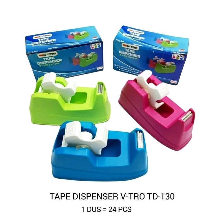 

TAPE DISPENSER V-TRO TD-130 / TEMPAT SELOTIP / PEMOTONG LAKBAN
