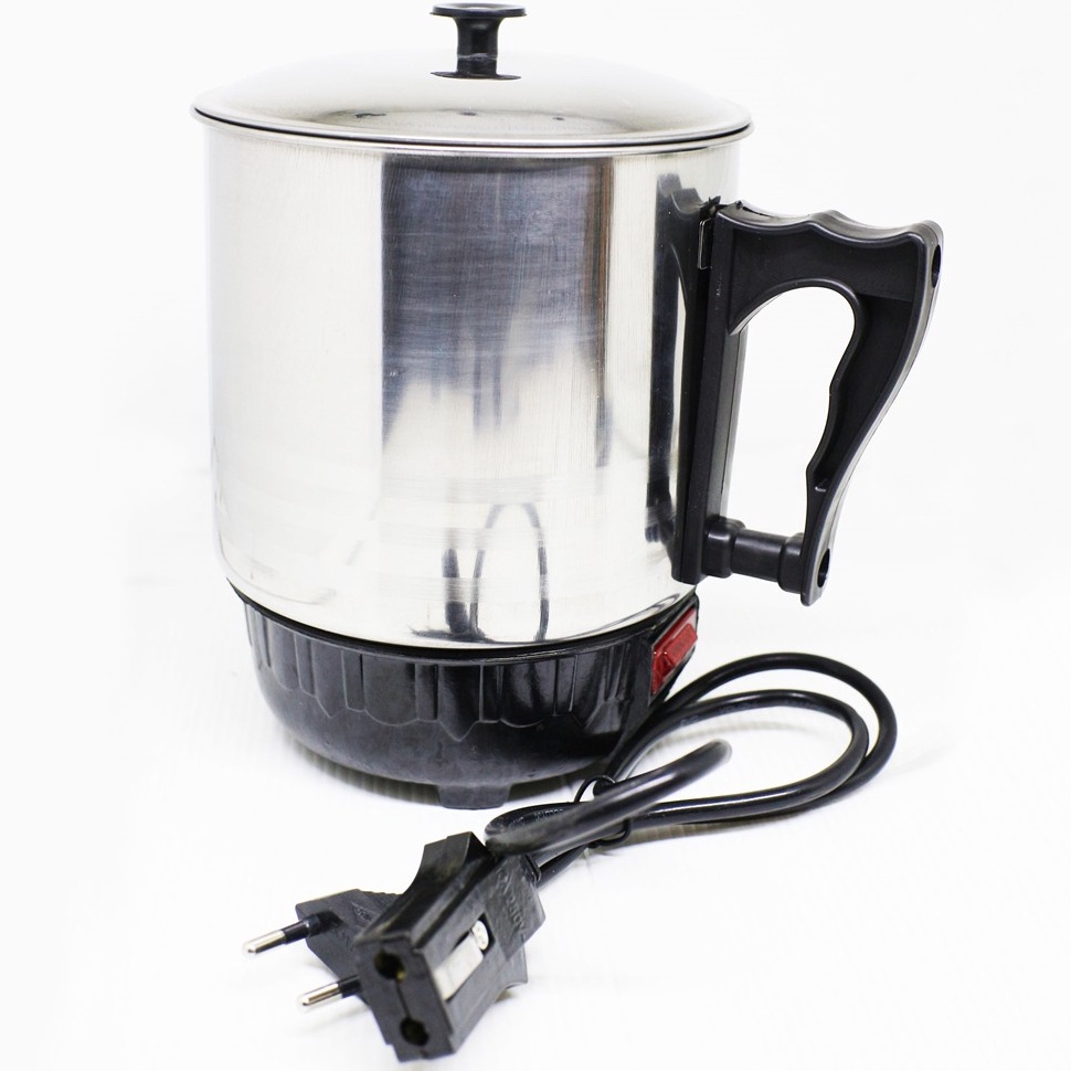 Kekinian.. MN - Teko Pemanas Air Mug Listrik 11 cm serbaguna / Panci Listrik Stainless Steel serbagu