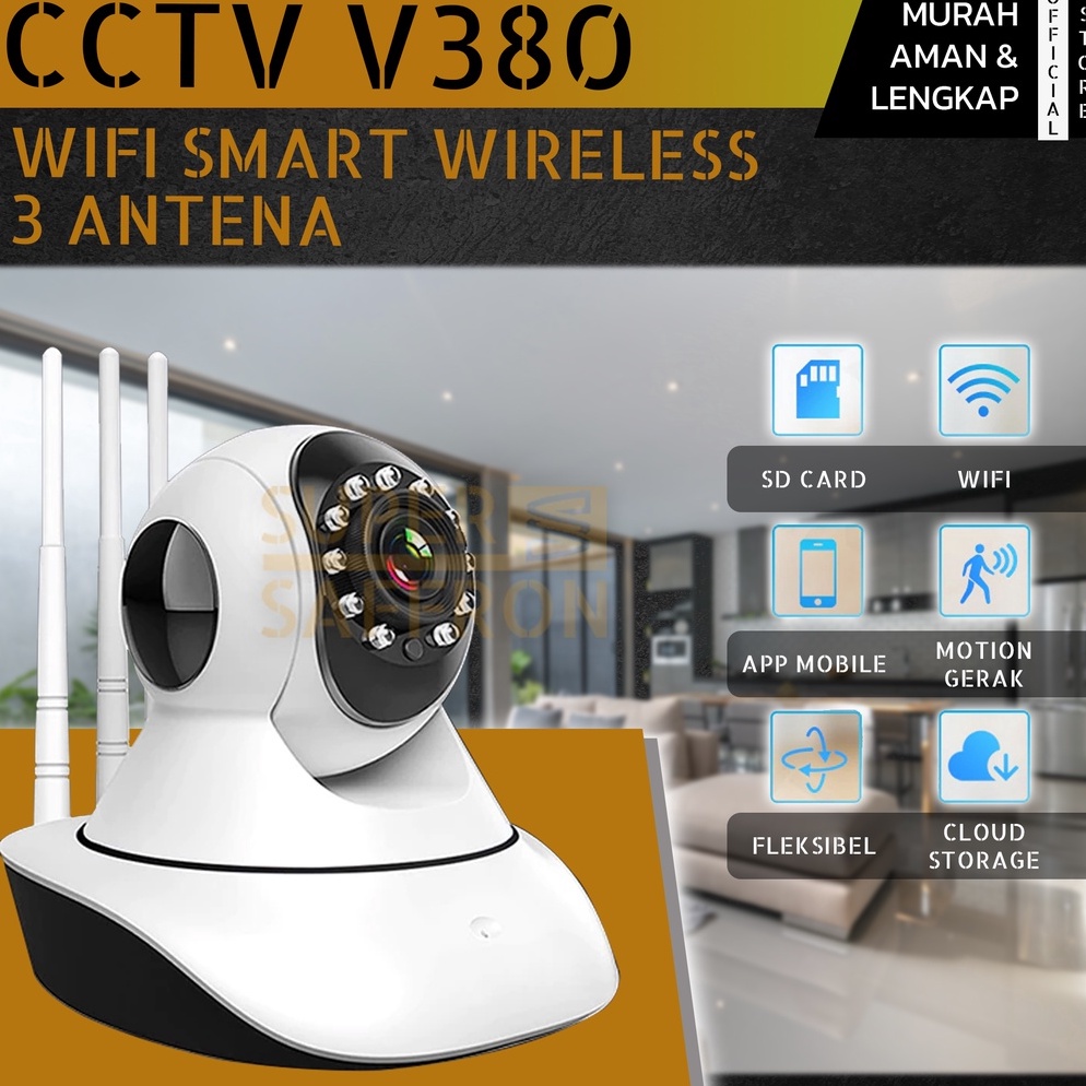Baru.. CCTV Indoor V380 Pro Rotatable 1080P Kamera Wifi Meja Camera Mic Speaker Full HD QDW