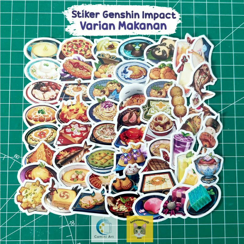 

Stiker Chibi GI Bervarian Makanan bahan vinly Glossy