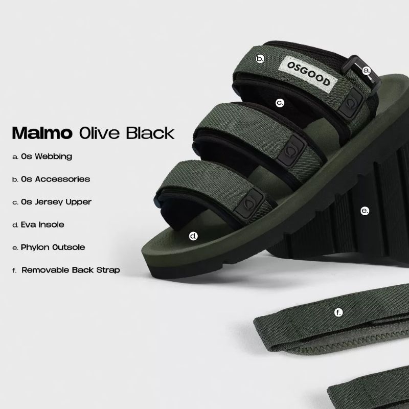 Malmo Olive Black - Sandal Gunung Pria Original Osgood