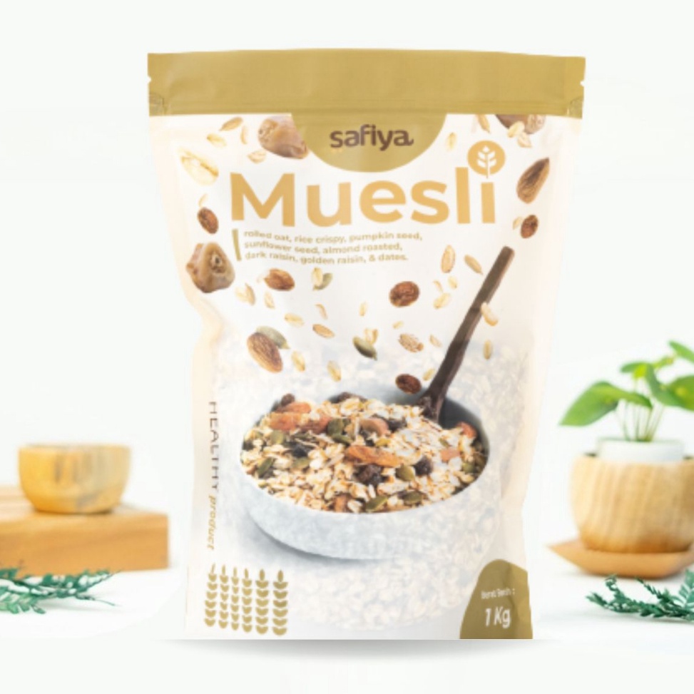 

Laris☍ Muesli Dried Fruit Mix 1 Kg Safiya Sereal Makanan Ringan - Sereal Diet Sehat Alami Oatmeal azmvm