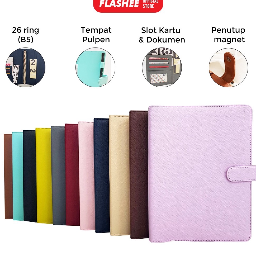 

Big sale Binder Polos Eksklusif B5 26 Ring Agenda B5 Polos 26 Ring Binder Organizer B5 Berkualitas Termurah 7ZL
