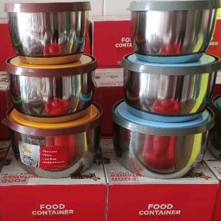vood contener rantang stenlis 3pcs