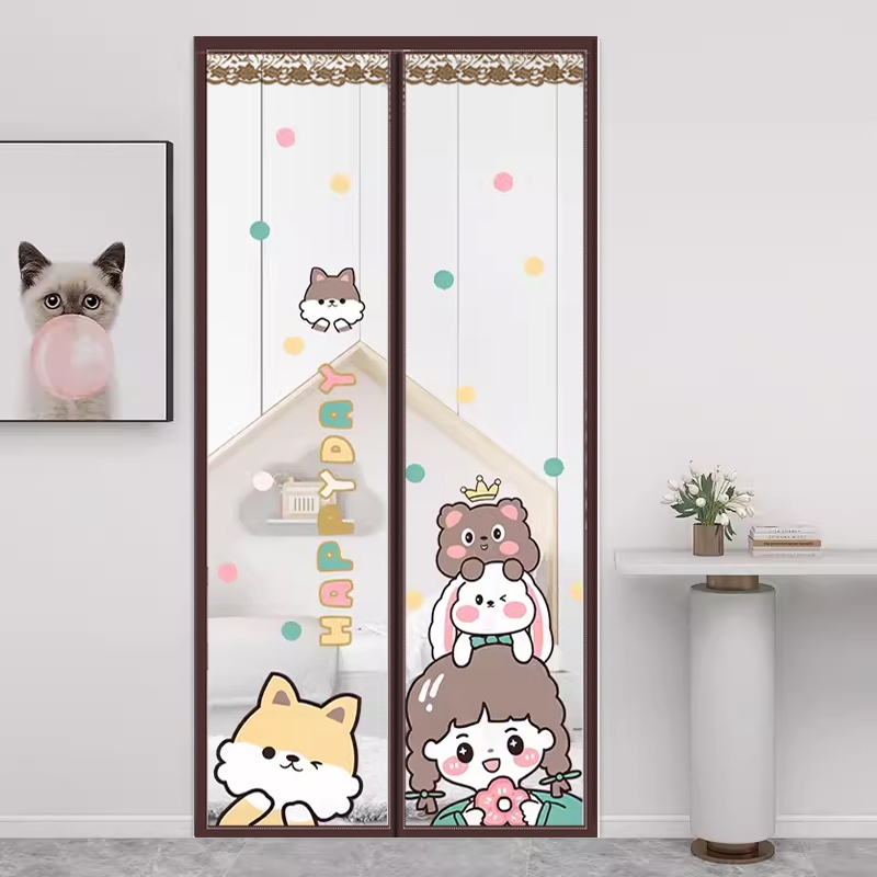 Tirai Pintu Magnet Solusi pencegah serangga masukTirai Magnet Elegan bahan plastik Tirai Pintu