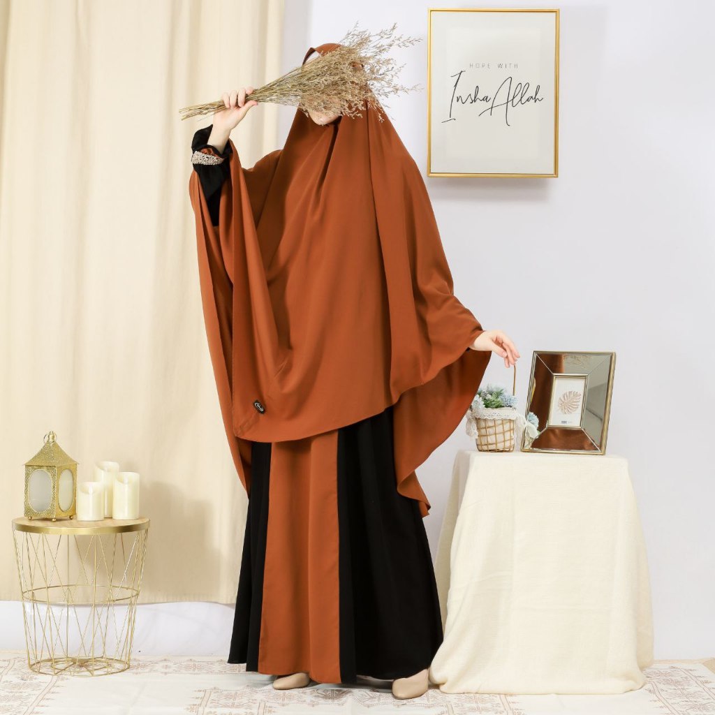 Gamis Syar'i Set Khimar New Hanifah Series by Amaliyah Syar'i