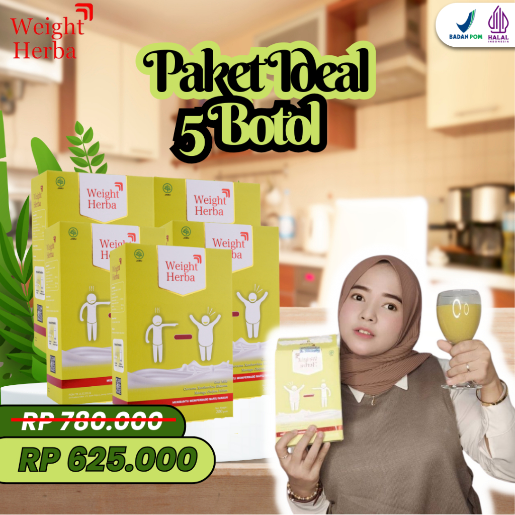 

Paket 5 Box Weight Herba - Susu Penggemuk 100% Original