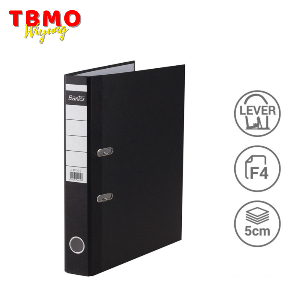 

TBMO Bantex Lever Arch File Ordner Economic Folio 5cm Black 1402 10