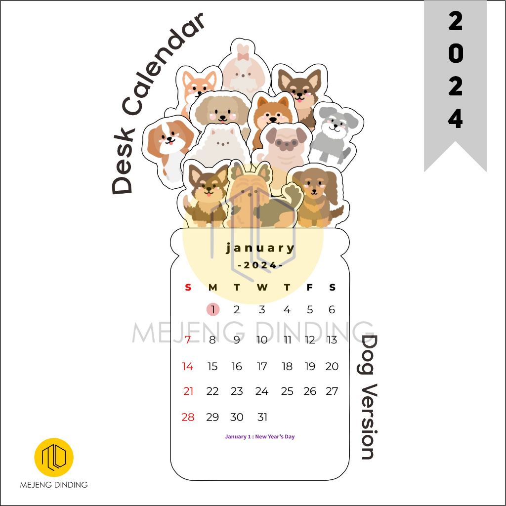 

KALENDER 2024 DUDUK AESTHETIC - KALENDER MEJA ESTETIK MOTIF ANJING / 2024 CALENDAR BLOOMY FLOWERS / KALENDER 2024 AESTHETIC / DESK CALENDAR / KALENDER MEJA BY MEJENGDINDING / KALENDER MOTIF BUNGA / KALENDER CUTTING POLA / KALENDER UNIK 2024