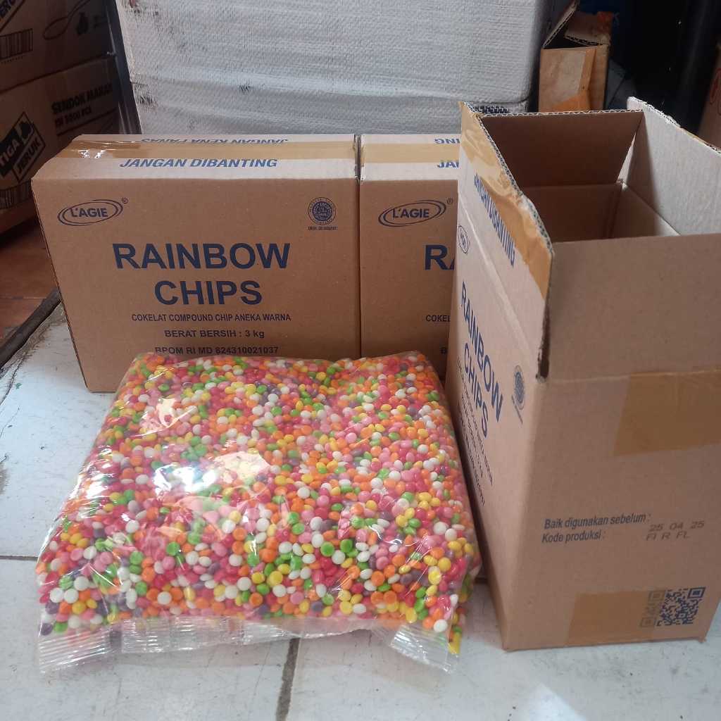 

CHOCO CHIPS WARNA L'AGIE / RAINBOW CHIPS L'agie 250gr