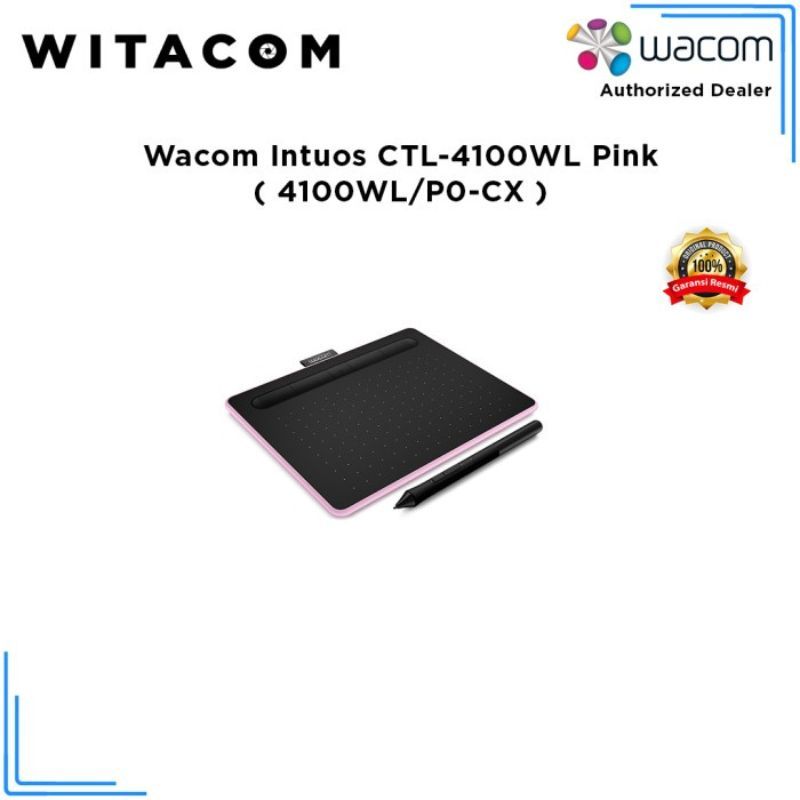 WACOM Intuos Small CTL4100WL CTL-4100WL/P0-CX Bluetooth - Pink