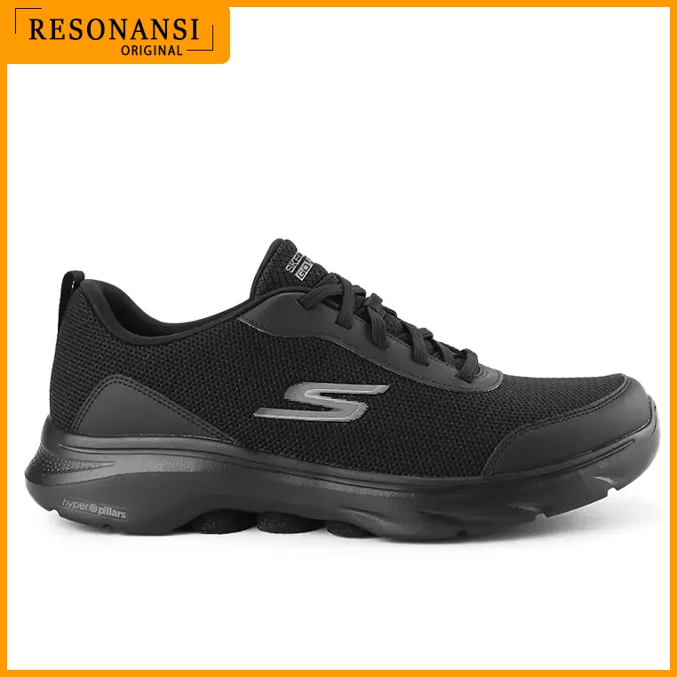 SEPATU PRIA TERBARU SKECHERS ORIGINAL SNEAKERS GO WALK 7 HITAM EMPUK