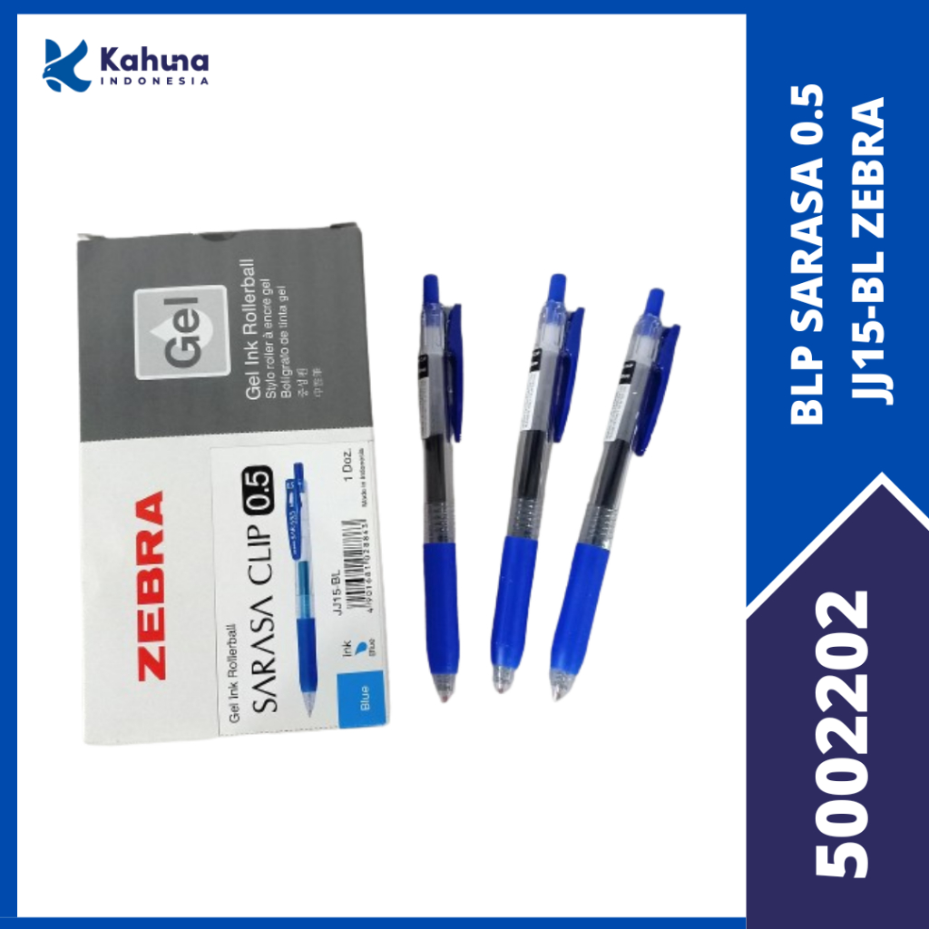 

BALLPOINT / PULPEN SARASA BIRU 0.5 JJ15-BL ZEBRA (1PAK) [5002202]