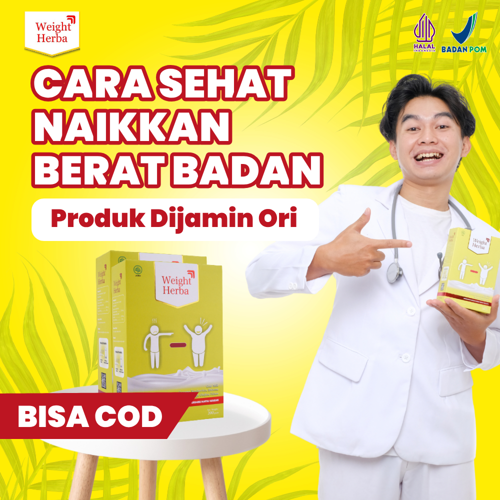 

Promo Weight Herba Original Susu Penambah Berat Badan Naik Gemuk Tanpa Efek Samping Tingkatkan Nafsu Makan Halal BPOM Gratis Ongkir COD