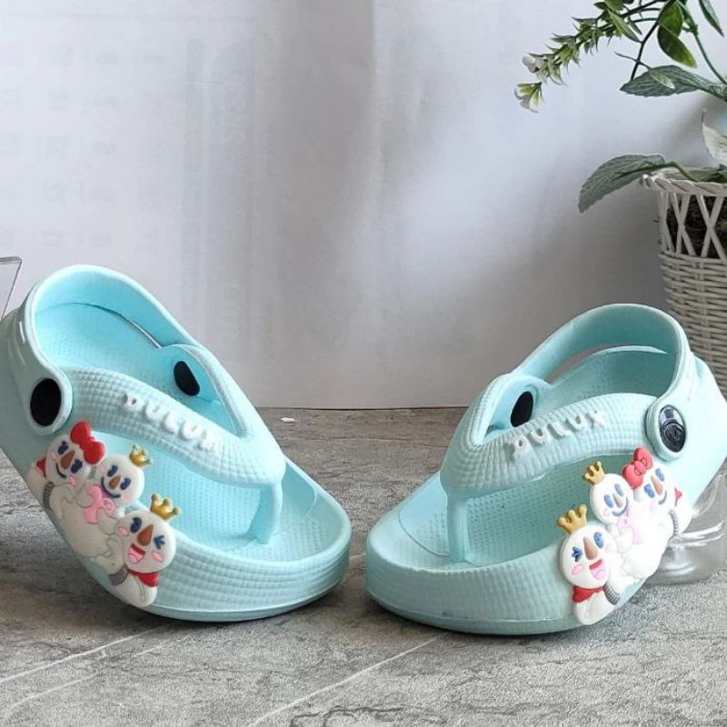 DULUX Sandal Japit Anak Perempuan Karakter Mixue Tali Belakang (20-25)