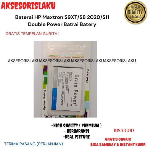 Baterai HP Maxtron S9XT/S8 2020/S11 BRAIN POWER