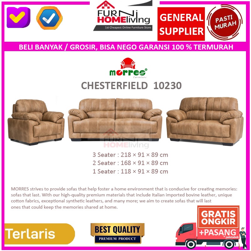 Sofa MORRES 321 Wash Oscar CHESTERFIELD 10230