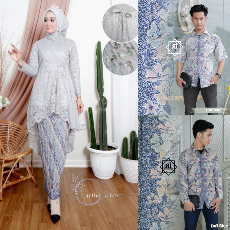 Couple kebaya Pasangan Modern Couple Kebaya Tunangan Batik Couple Kebaya Lesty Selendang Couple Bati