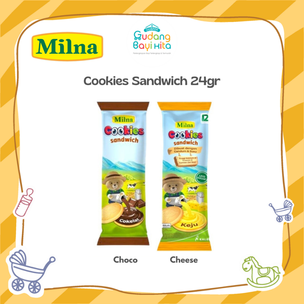 Milna Cookies Sandwich 24gr Per Sachet - Biskuit Bayi - Snack Bayi - Jajan Bayi