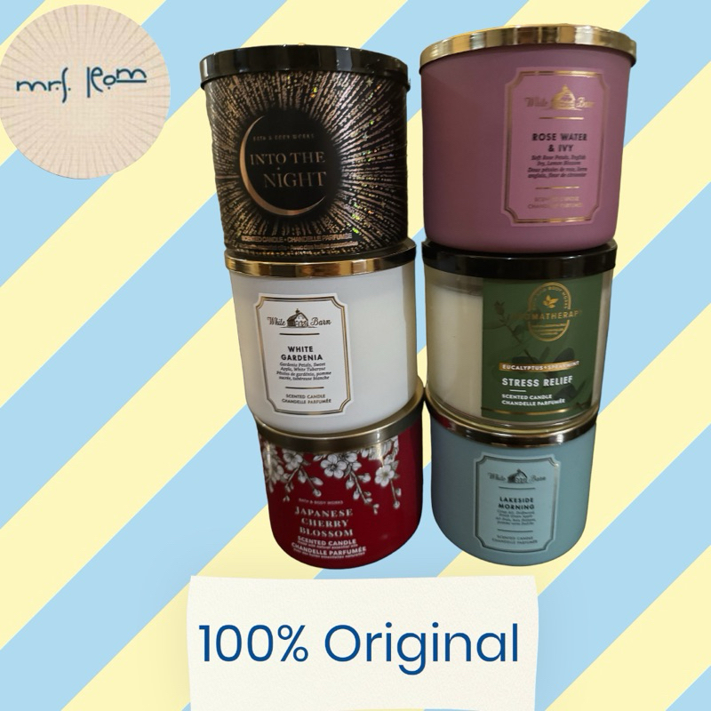 MrsLeom- BBW Bath Body Works 3 Wicks Scent Candle