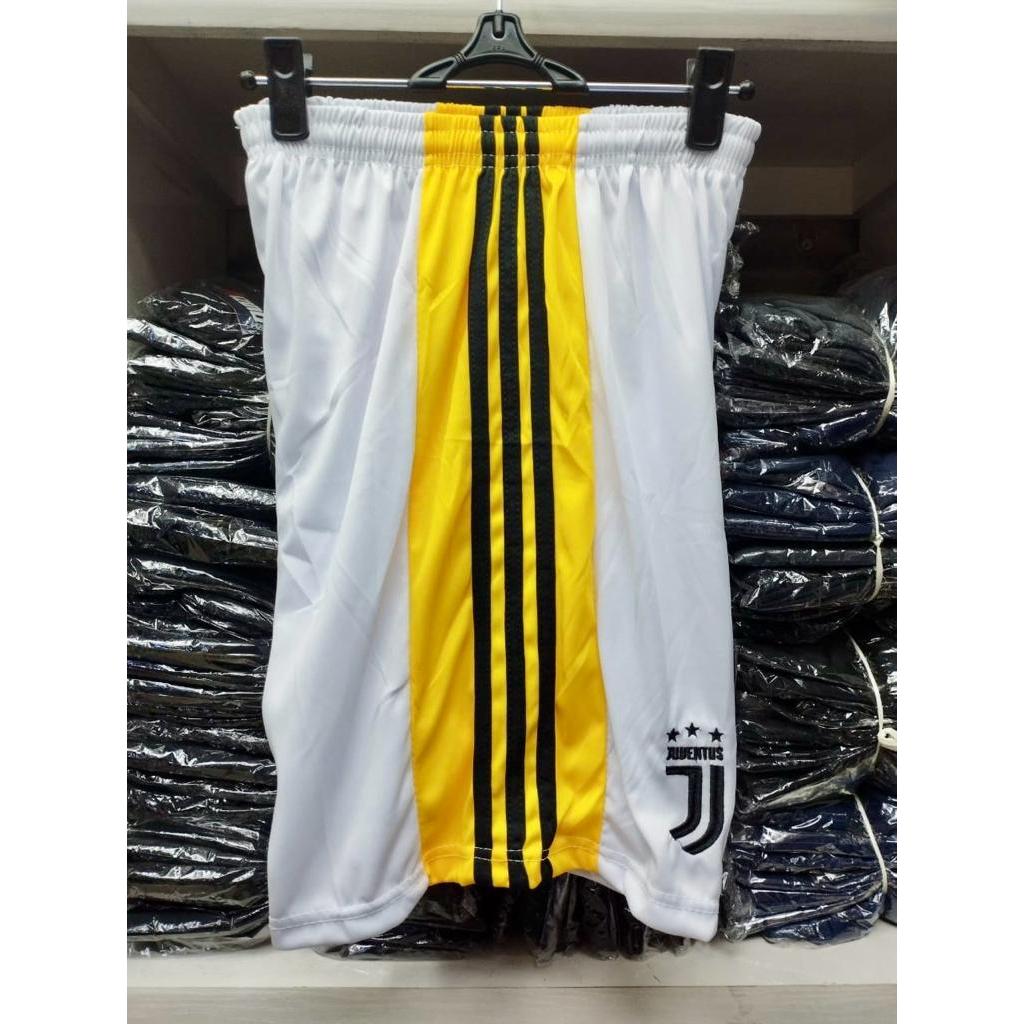 Celana Pendek Pria Bola Jersey Futsal Dewasa Juventus Putih Kuning