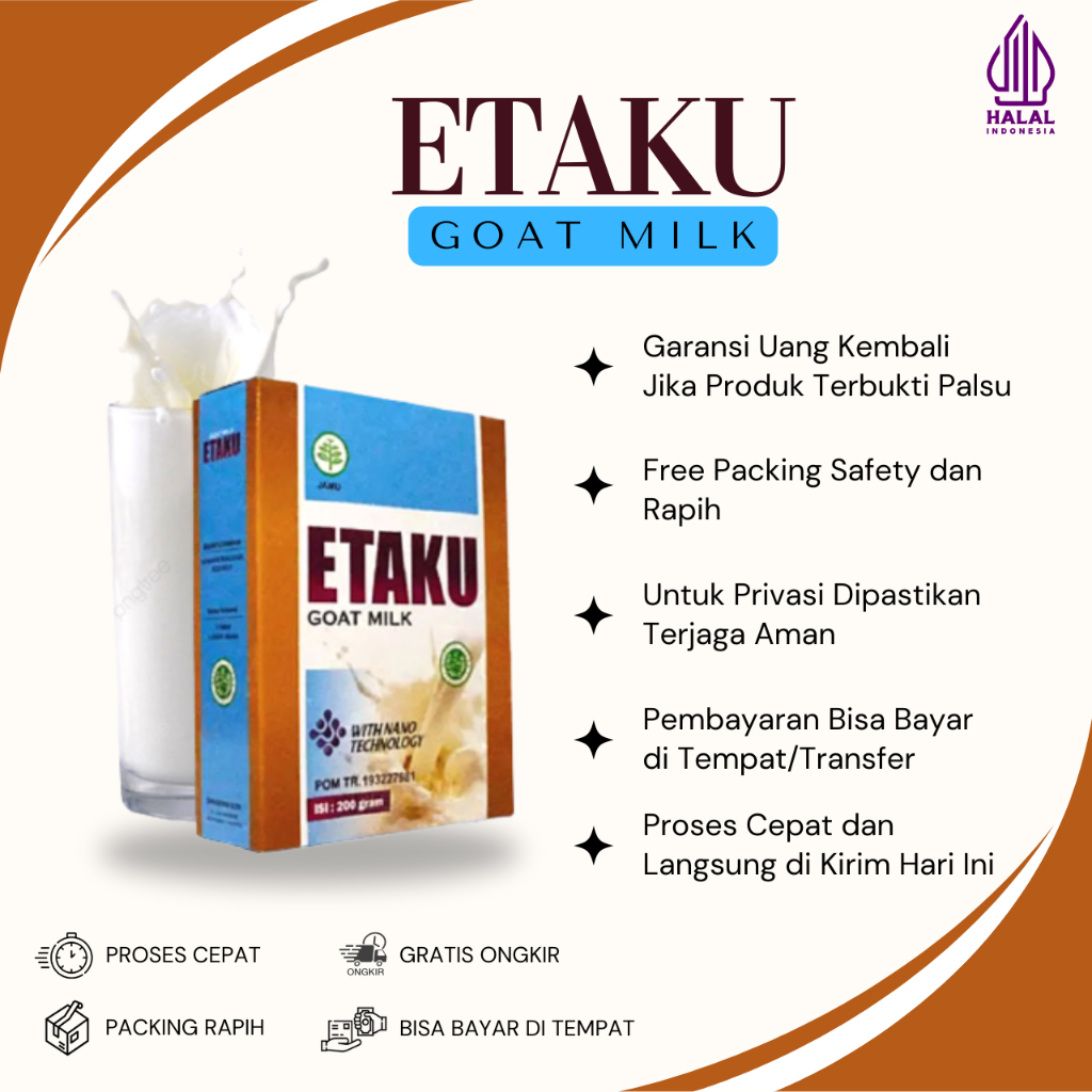 

Walatra Etaku Goat Milk Susu Kambing Etawa Bubuk Original Baik Untuk Kesehatan Tubuh, Sendi dan Tulang yang Tinggi Kalsium, Melancarkan Sistem Pencernaan Dalam Tubuh, Mencegah Osteoporosis, Baik Untuk Ibu Hamil dan Menyusui, Melancarkan Produksi ASI