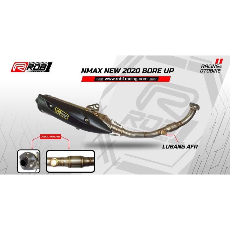 Knalpot Rob1 Nmax / Aerox New Bore Up