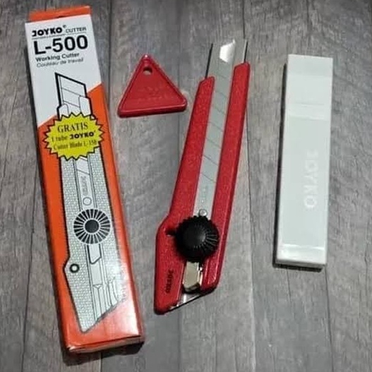 

✯Diskon➢ GROSIR Cutter Besar JOYKO L500 GRATIS REFILL PISAU 1TUBE/Kater L-500 JOYKO FREE L-150 1TUBE isi 5pcs W91