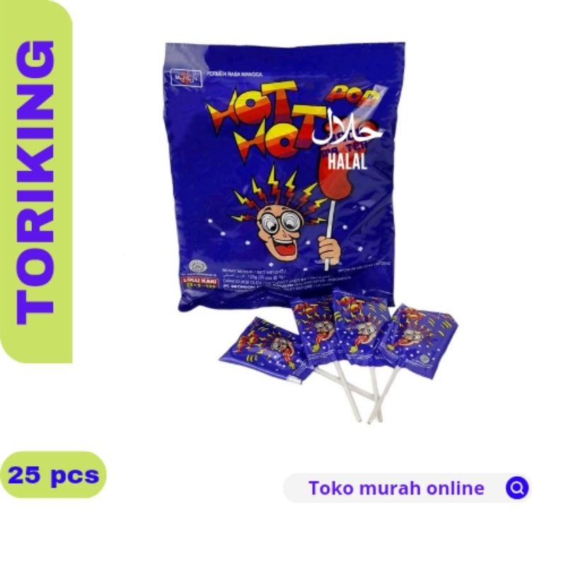 PERMEN HOT HOT POP permen kaki isi 25 pcs
