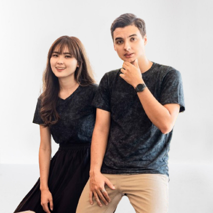 SF V Neck Sandwash Wanita/Kaos Katun/Kaos Motif/Katun Premium/SOUTH FORMED