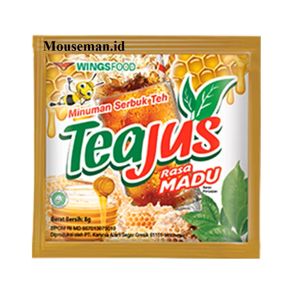 

Minuman Serbuk Teh instan TEA JUS Rasa MADU Sachet Teajus 8gr