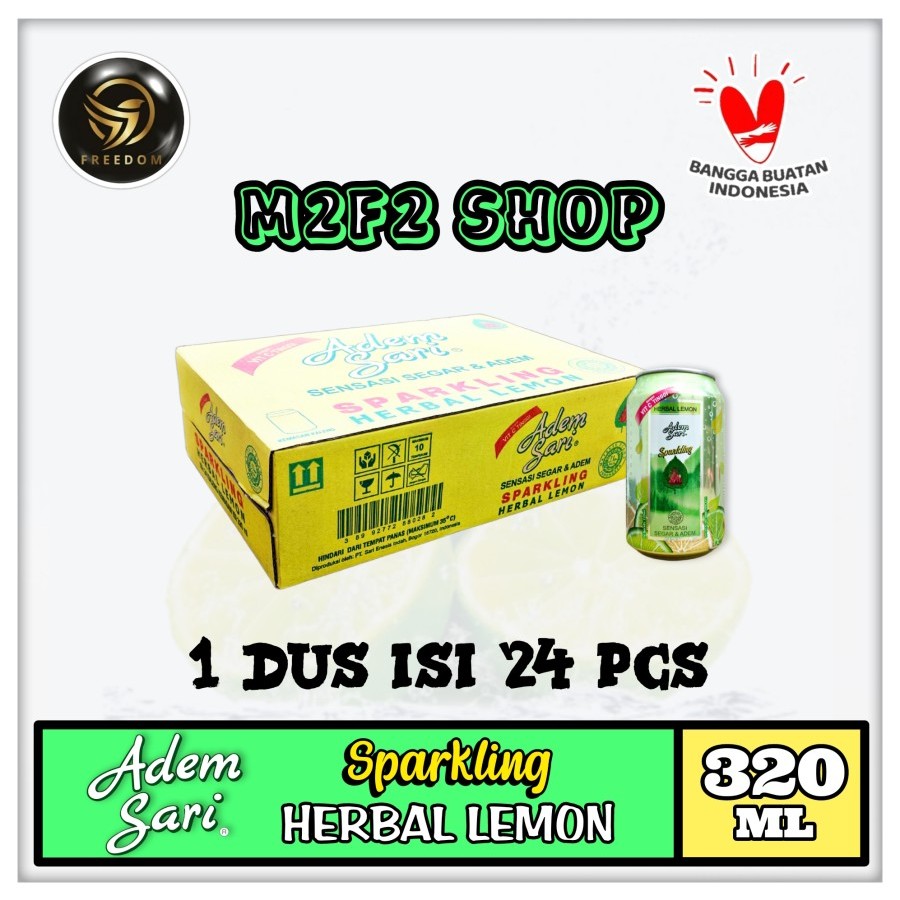 

Adem Sari Sparkling Herbal Lemon Kaleng | Can - 320 ml (Kemasan Karton)