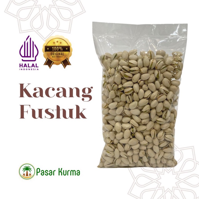 

Bests3ller Kacang Fustuk Pistachio 1kg Kacang khas Arab Kulit Putih Pistacio 500gram Panggang GOGO Beli