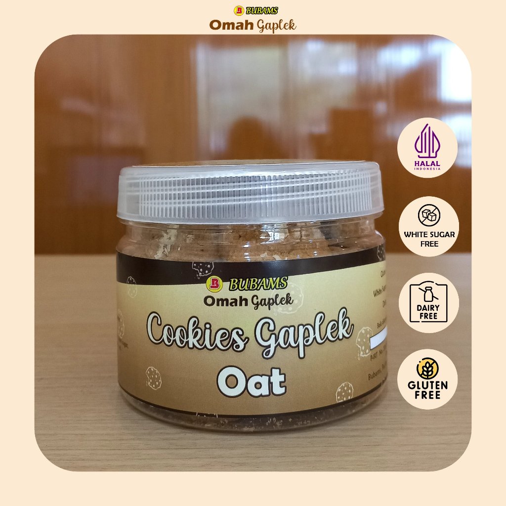 

Bubams Cookies Gaplek Oat - GLUTEN FREE, DAIRY FREE, WHITE SUGAR FREE
