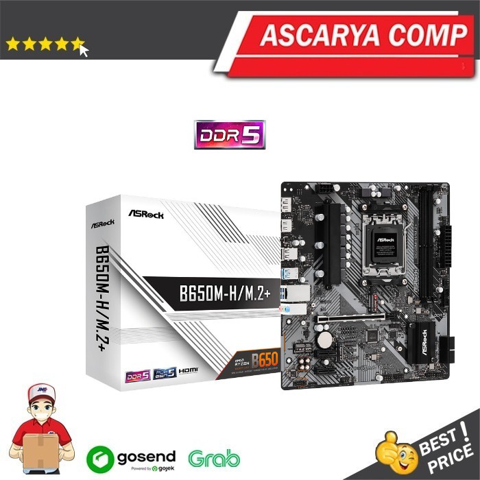 ASRock B650M-H/M.2+ - AM5 AMD B650 DDR5 USB3.2 Type-C