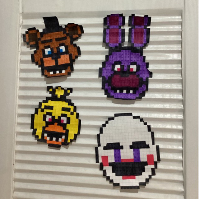 Pixel art/pixel patterns FNAF (handmade)