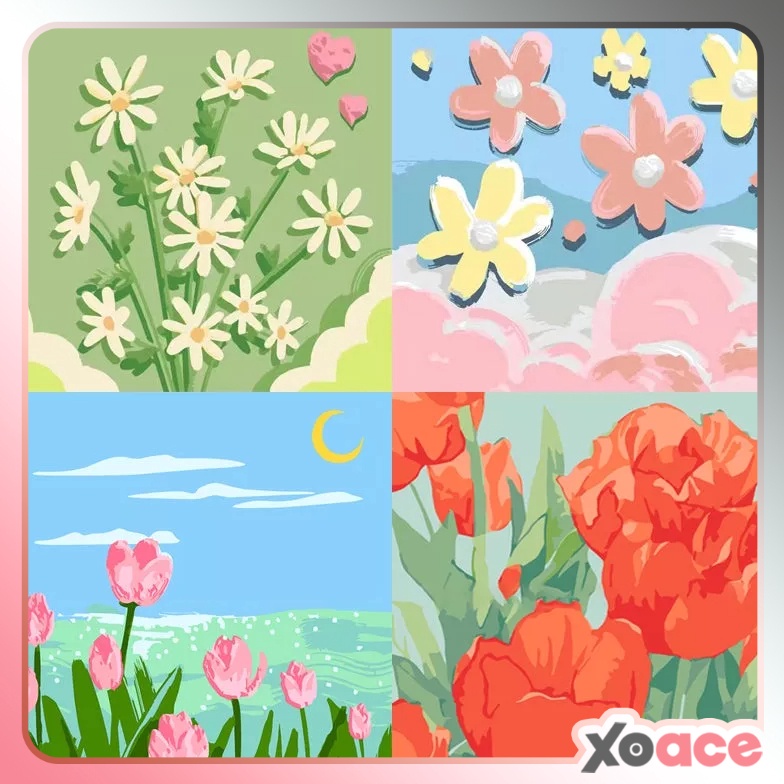 

Terl4ris Canvas Paint By Number Painting By Numbers Kit Digital Oil Painting DIY Lukisan 20 x 20 Seri Flower Grosir lagi