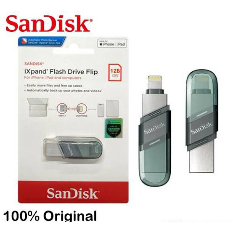 FLASHDISK OTG SANDISK LIGHTNING IPHONE ORIGINAL GARANSI RESMI