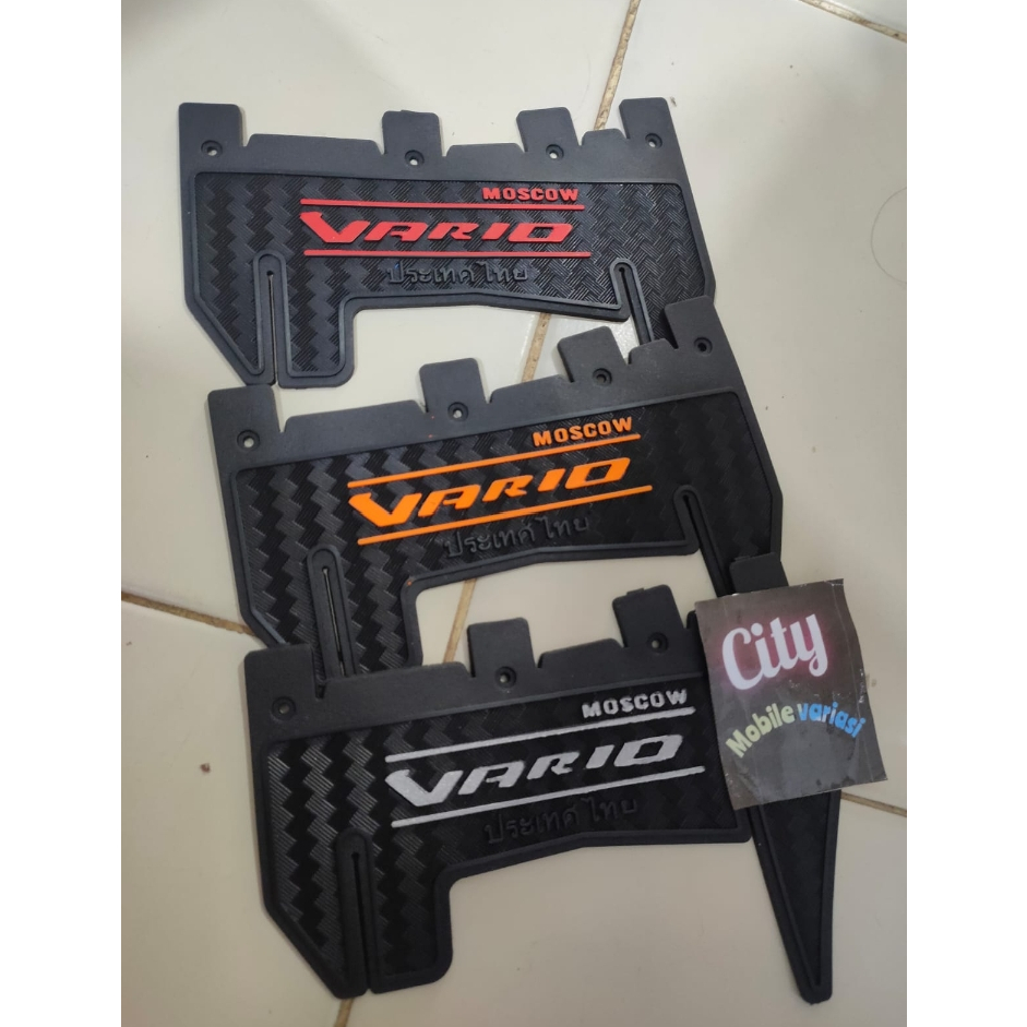 Mudflap vario 125-150 mudflap karet pelindung CARBON vario spakbor kolong vario MERAH