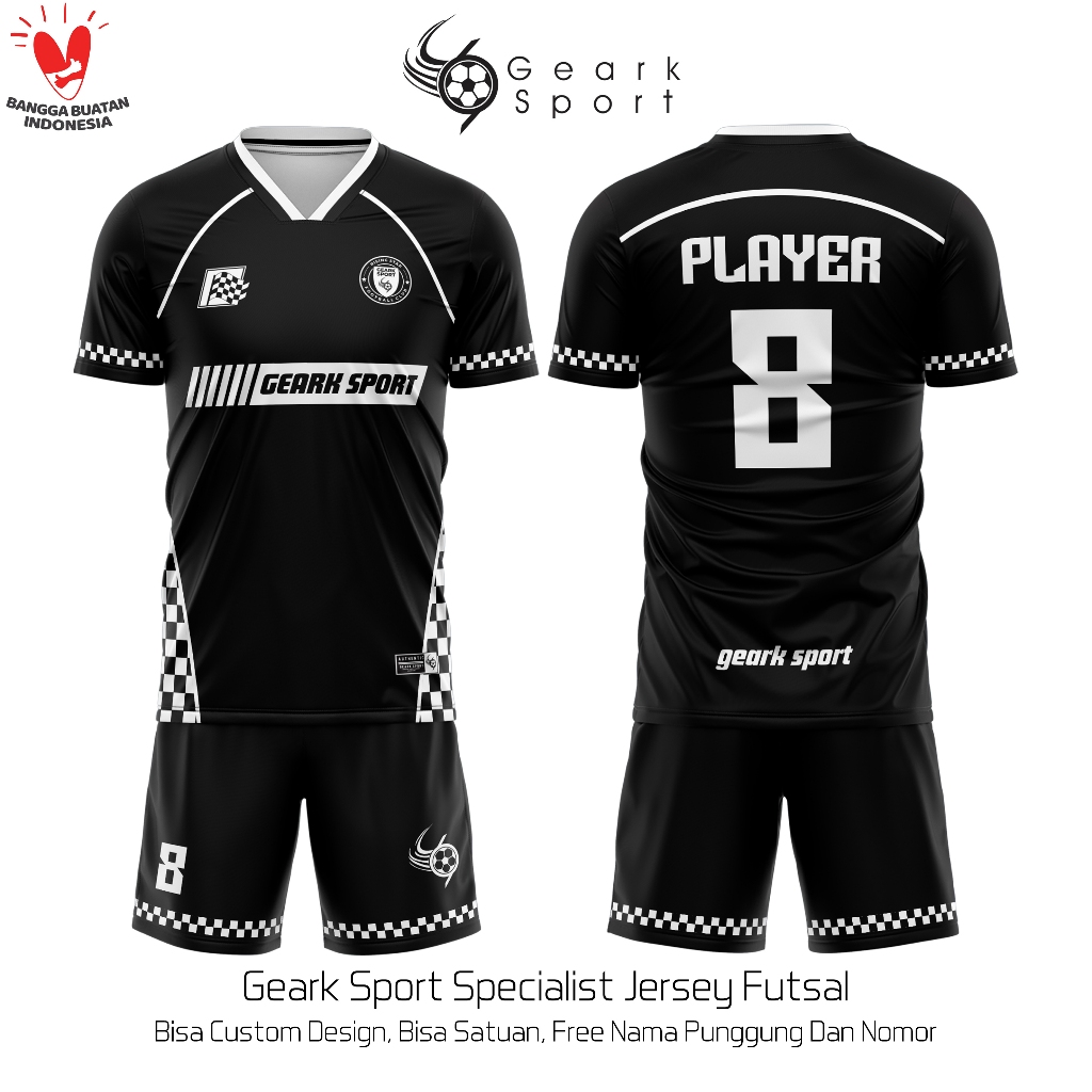 Jersey Baju Futsal / Sepak Bola Terbaru Motif BLITZ CHESS Full Printing Free Nama Dan Nomor Punggung
