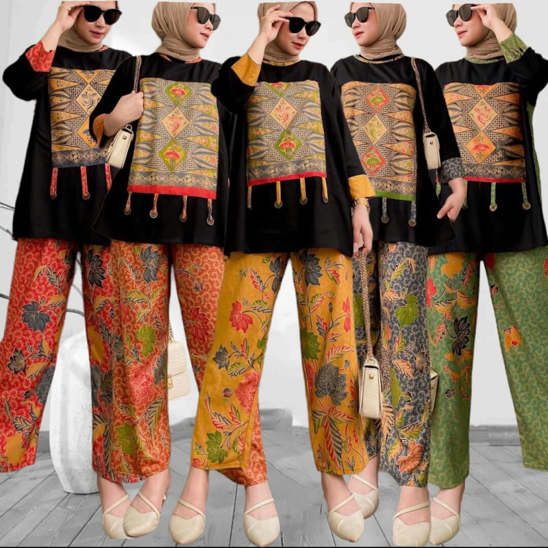 One set murah/One Set Batik Premium/Setelan Batik Wanita/Setela Wanita/One Set Wanita