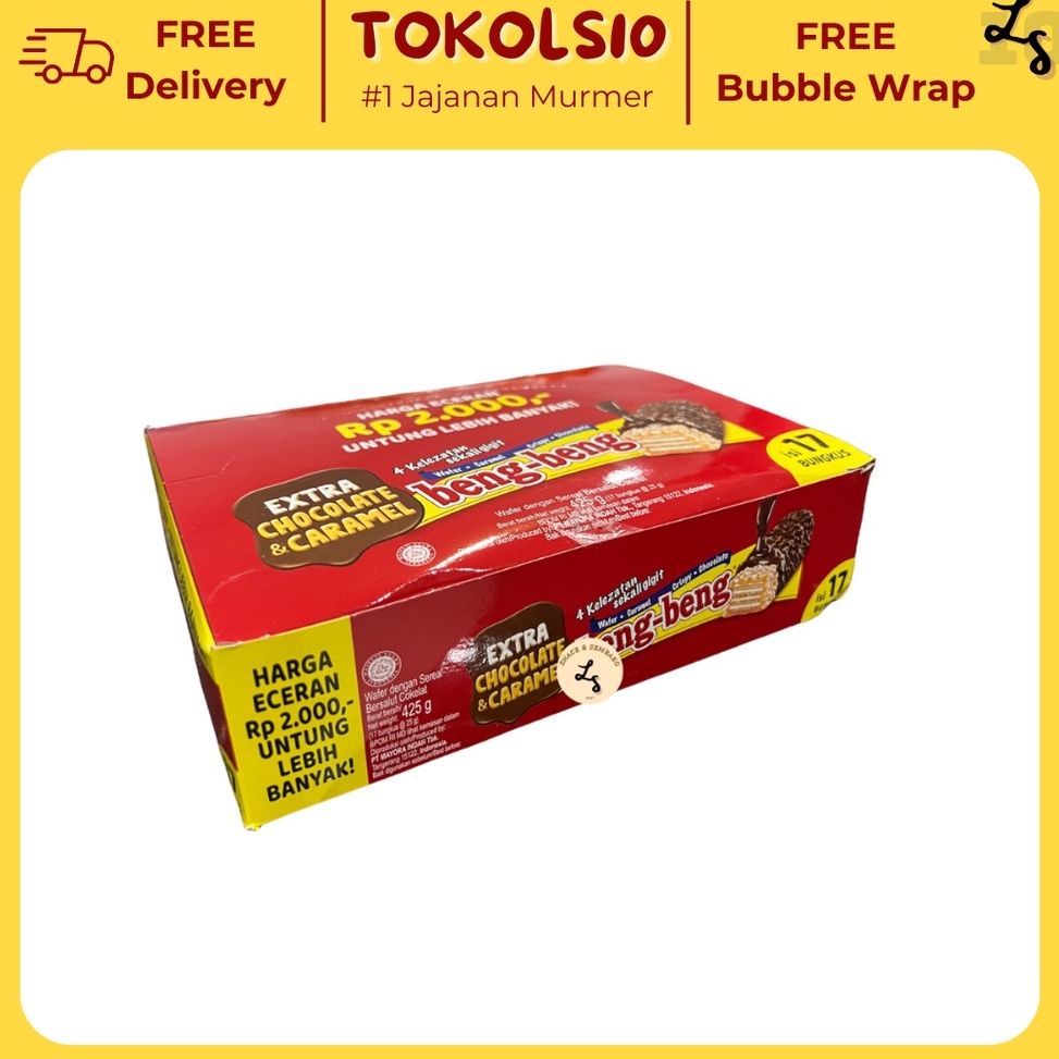 

Sup3r Pr0m0 NEW Beng-Beng Wafer Caramel Crispy Chocolate 1 Box Isi 17 pcs @25gr Barang Terupdate